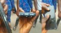 Lady in tears as she sees fufu inside newly bought phone