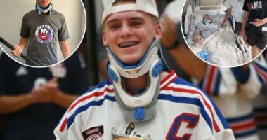 Long Island high school hockey player now walking after near-death experience