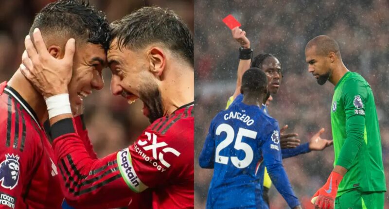 Man United beat Chelsea in clash that saw Sanchez, Casemiro sent off