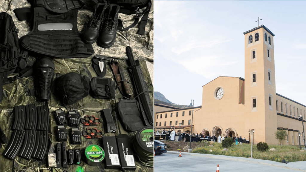 Man drove across country with weapons, made threats after targeting Catholic monastery, officials say