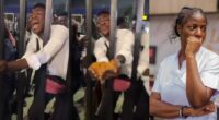 Drama as young man traps himself while collecting Hilda Baci’s jollof rice through iron gate