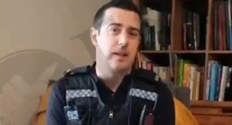 Moment British cops tell American gran to apologise for online posts