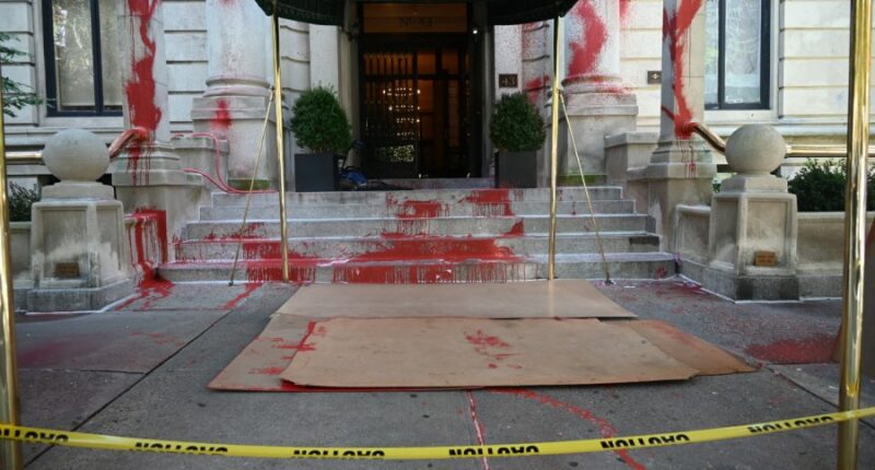NYT executive editor's apartment building vandalized with red paint