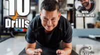 Southeast Asian man in his 50s holds a plank on mat with a confident smile, demonstrating strength and stability in core training. Over 50? If You Can Do These Strength Drills, You’re in Great Shape. Cover,