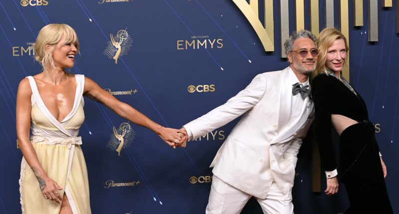 Rita Ora, 34, joins husband Taika Waititi, 50, at the 2025 Emmy Awards