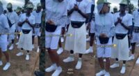Soldier confronts corper as she wears white skirt to NYSC camp