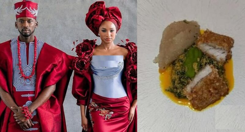 Speculations as Mr Eazi shares size of food after marriage
