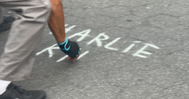 Street artist draws outrage, praise with 'Charlie Kirk spots' after TPUSA founder's assassination