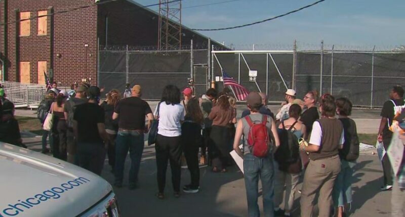 Tear gas deployed amid protest outside suburban ICE processing center near Chicago