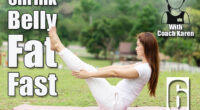 Beauty Asian woman practice yoga boat pose or Navasana pose stretching exercise muscle with yoga meditation relax and refresh health on green grass feeling happiness and comfortable,Healthcare Concept. The Only 6 Yoga Exercises You Need To Shrink Your Belly — UPDATE. Cover