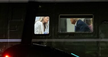 Trump and Melania caught in awkward conversation on Marine One