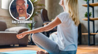 Middle aged woman meditating in lotus position, aged female practice yoga at home. Why Everyone Over 45 Is Secretly Using