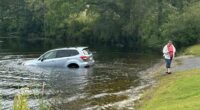 Woman's car sinks in lake as she protests ICE arrests in Massachusetts