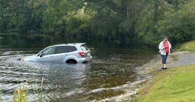 Woman's car sinks in lake as she protests ICE arrests in Massachusetts