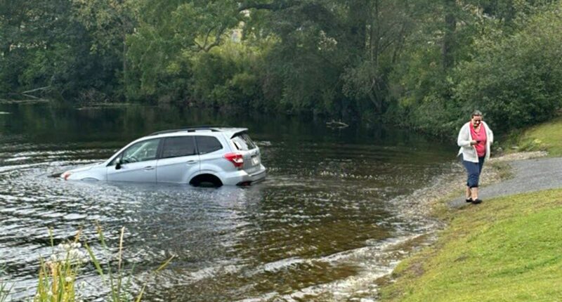 Woman's car sinks in lake as she protests ICE arrests in Massachusetts