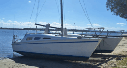 A search is underway for two men after their boat disappeared off the NSW coast on its way to Queensland.