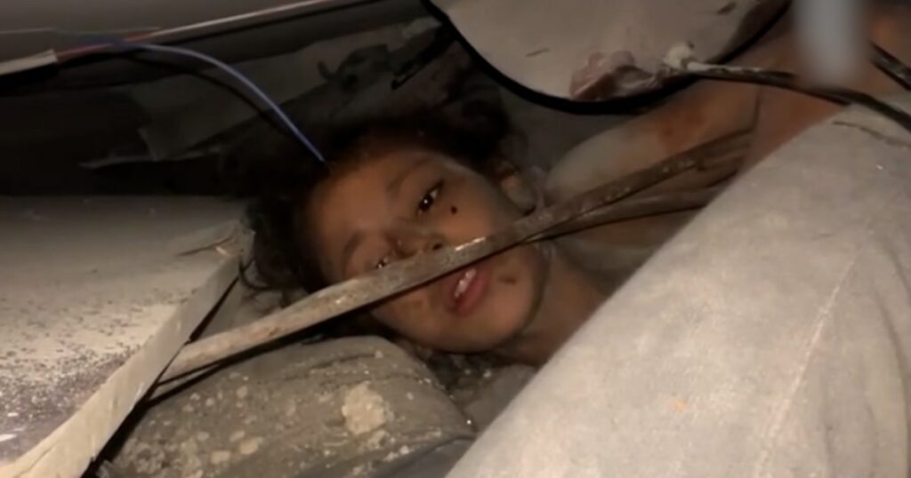 10-year-old rescued from rubble in Gaza City