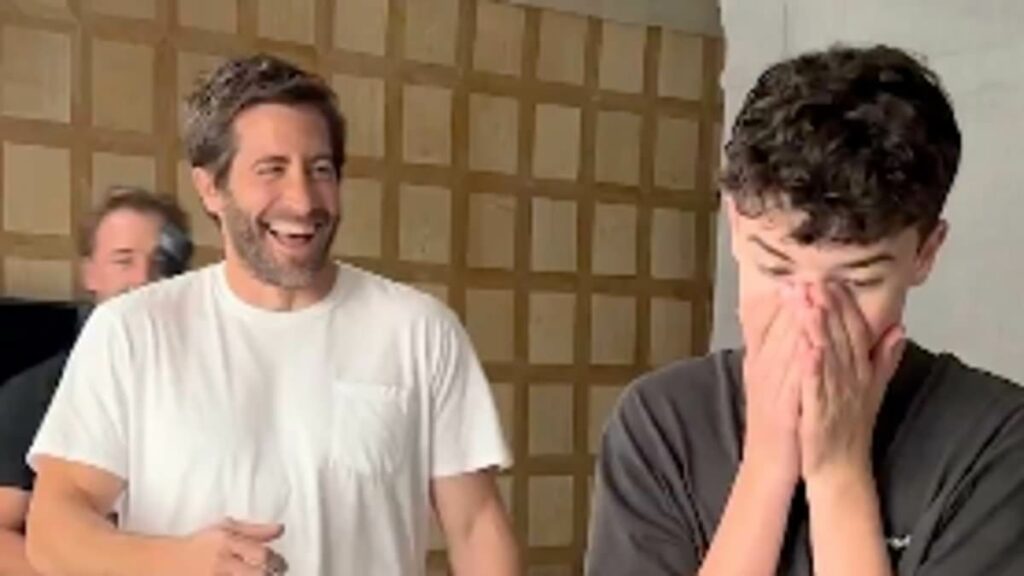 Adolescence star Owen Cooper, 15, is surprised by his acting idol Jake Gyllenhaal ahead of the Emmys in heartwarming moment