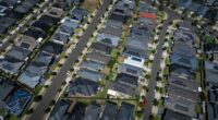 Jordan Springs development in western Sydney with solar panels on many homes.