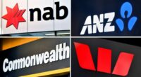 A composite image of signage of Australia's 'big four' banks ANZ, Westpac, the Commonwealth Bank (CBA) and the National Australia Bank (NAB) signage in Sydney, Saturday, May 5, 2018.