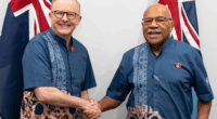 Anthony Albanese with Fijian Prime Minister Sitiveni Rabuka.