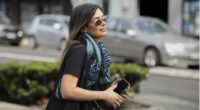 Former Greens candidate Hannah Thomas  leaves Bankstown Local Court today.