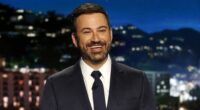 In this April 11, 2017 photo, host Jimmy Kimmel appears during a taping of "Jimmy Kimmel Live," in Los Angeles. Kimmel says his newborn son is home and doing great after open-heart surgery. A tearful Kimmel turned his show's monologue Monday, May 1, into an emotional recounting of the crisis with what Kimmel called a "happy ending."  (Randy Holmes/ABC via AP)
