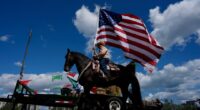 Horseback rider in Mexican Independence Day parade