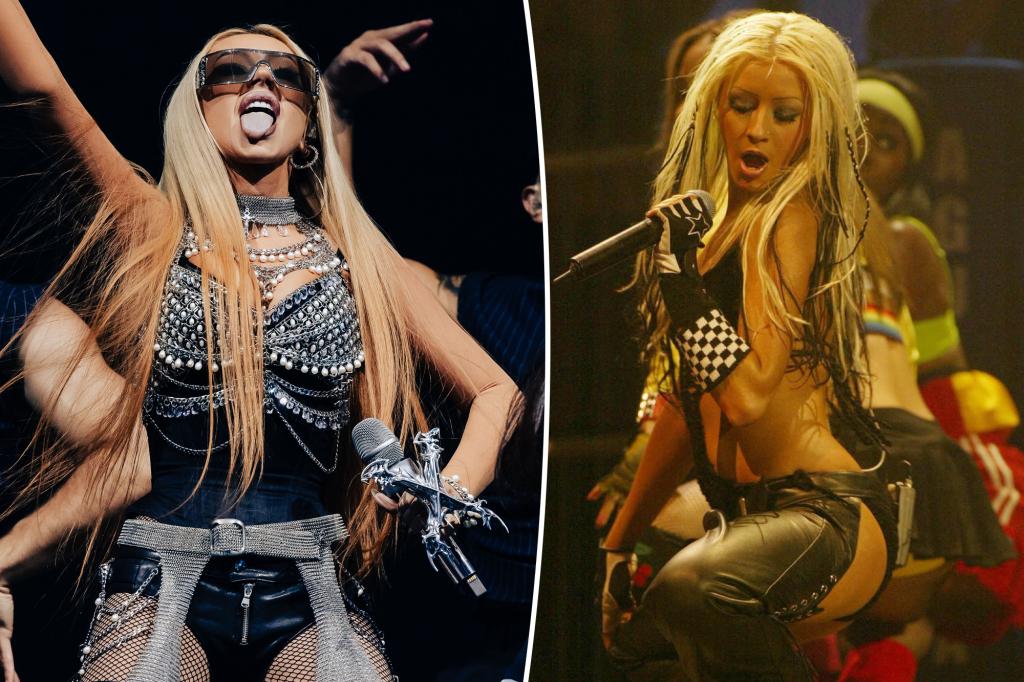 Christina Aguilera gets ‘Dirrty’ again, reviving her iconic chaps two decades on