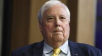 Clive Palmer, Trumpet of Patriots chairman and party spokesperon, ahead of an address to the National Press Club of Australia in Canberra on Thursday 13 March 2025. fedpol Photo: Alex Ellinghausen
