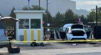 Driver rams car into FBI building gate in Pittsburgh and leaves behind an American flag