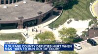 DuPage County Courthouse fight: 3 deputies injured during struggle with suspect, fall down escalator, officials say