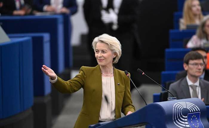 EU commission president seeks sanctions, partial trade suspension against Israel over war in Gaza