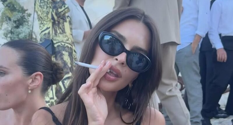 Emily Ratajkowski Goes 'Skinny Dipping' and Wears Slinky Black Dress