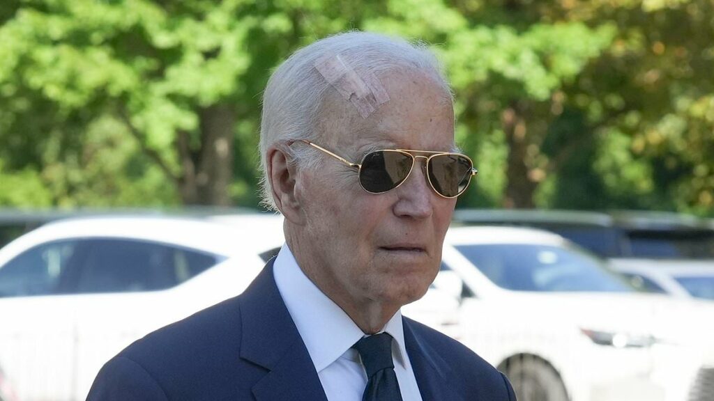 Ex-president Joe Biden attends meet-and-greet with head scar after undergoing Mohs surgery for skin cancer