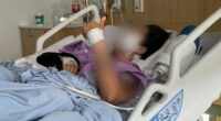 The Uber driver has been in hospital for a fortnight.