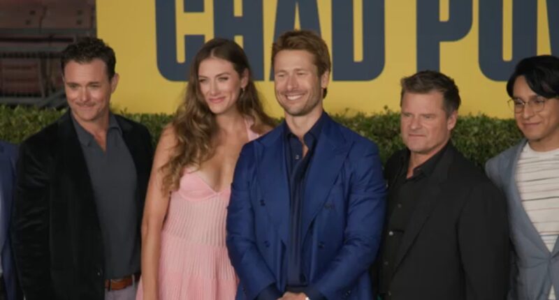 Football, family, humor, heart: Hulu's 'Chad Powers' has Glen Powell in sports spotlight at premiere at Pasadena's Rose Bowl