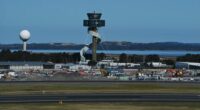 The traffic control tower at Sydneys airport. Generic REX, Qantas, Virgin, Jetstar , airport, planes, passengers, commuters, airlines, travel, economy, transport, delays, luggage, customers. Sydney, NSW. August 7, 2024. Photo: Kate Geraghty