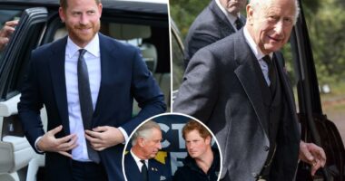Inside Prince Harry’s 53-minute meeting with dad King Charles: Kisses, a Meghan Markle cameo and more
