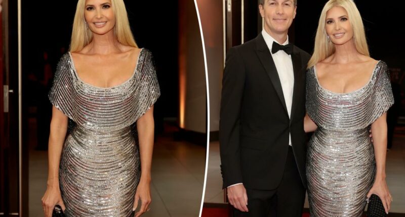 Ivanka Trump glimmers in show-stopping silver gown for gala date night with husband Jared Kushner