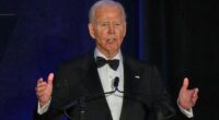 Former President Joe Biden speaks during the National Bar Association's 100th Annual Awards Gala in Chicago, July 31, 2025.