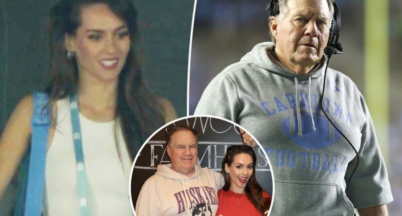 Jordon Hudson supports boyfriend Bill Belichick for UNC football debut