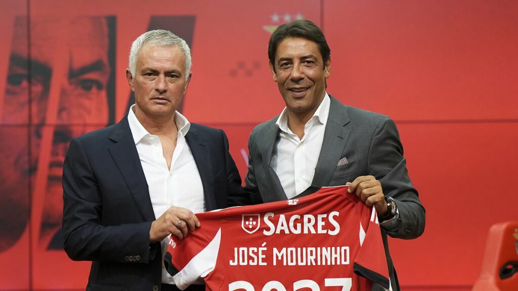 Jose Mourinho makes brutal comment about his time at Fenerbahce as the two-time Champions League winner is unveiled as Benfica boss - in time for a return to one of his former clubs later this month