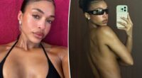 Lori Harvey strikes a sultry pose in a Gucci G-string (and no top) during tropical vacation