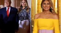 Melania Trump shows off her shoulders in bold yellow gown at UK state banquet