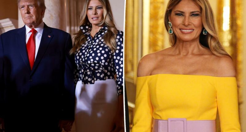 Melania Trump shows off her shoulders in bold yellow gown at UK state banquet