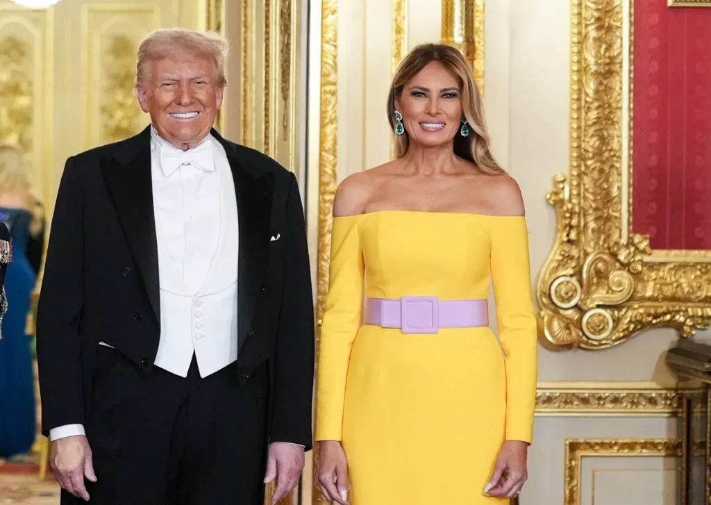 Melania Trump's State Banquet Gown Is Reminiscent of the Viral Dress; What Color Do You See?