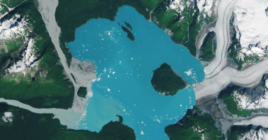 Melting glacier creates a new island in Alaska, satellite images show