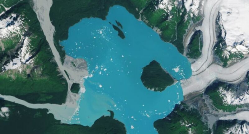 Melting glacier creates a new island in Alaska, satellite images show
