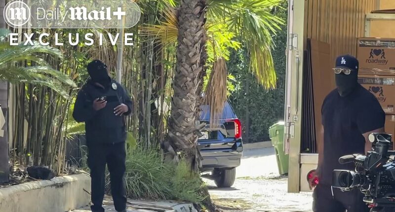 Mysterious masked men guard D4vd's home after disturbing claims made